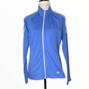 Adidas French Terry Full Zip Jacket Blue Medium